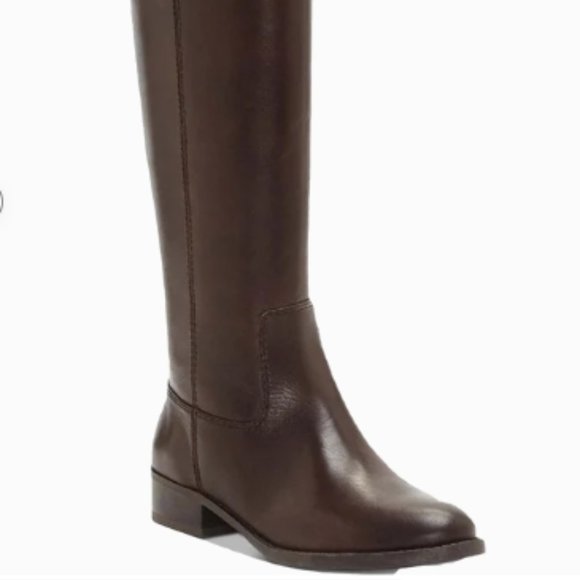 INC international concepts Fawne leather knee hi riding boots - Picture 1 of 4